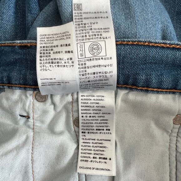 Levi's 511 Cotton Blend Mid Rise Denim Straight Jeans Men's Size 36 x 29 Blue - Picture 8 of 9